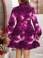 Rochie Scurta Bogna Violet in Degrade - Marimi Mari - imagine 2
