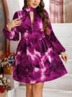 Rochie Scurta Bogna Violet in Degrade - Marimi Mari
