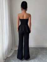 Compleu Melia Negru format din Bluza si Pantalon - imagine 2