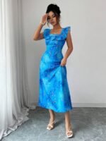 Rochie Lunga Andrada Albastra - imagine 3
