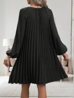 Rochie Scurta Imma Neagra Plisata - imagine 2