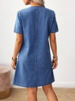 Rochie Scurta Sidsel din Denim - imagine 2