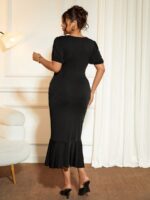 Rochie Midi Bimax Neagra - Marimi Mari - imagine 2