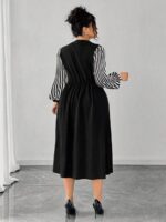 Rochie Midi Morgan Neagra - Marimi Mari - imagine 2