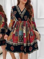 Rochie Scurta Esra Multicolora - imagine 3