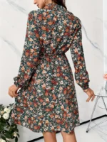 Rochie Scurta Bebina Verde Inflorata - imagine 2