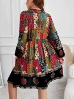 Rochie Scurta Esra Multicolora - imagine 2