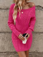 Rochie Scurta Tricotata Ramona Roz - imagine 2