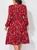 Rochie Midi Adalena Rosie Inflorata - Marimi Mari - imagine 2