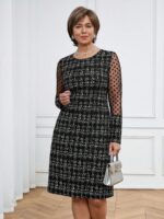 Rochie Scurta Jolanda Neagra cu Print Alb