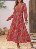 Rochie Lunga Vira Multicolora - imagine 3