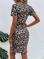 Rochie Scurta Maelys cu Animal Print - imagine 2