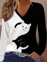 Bluza Dama Liana Alba cu Negru