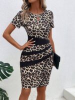 Rochie Scurta Maelys cu Animal Print
