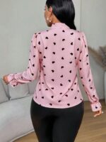 Camasa Dama Sarah Roz cu Inimioare Negre - imagine 2