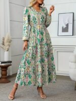 Rochie Lunga Crina Multicolora - imagine 3