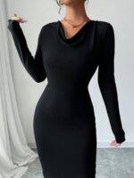 Rochie Midi Rebeca Neagra - imagine 3