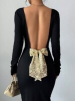 Rochie Midi Rebeca Neagra - imagine 4