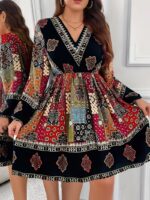 Rochie Scurta Esra Multicolora