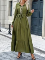 Rochie Lunga Mildred Khaki - imagine 4