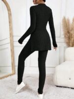 Compleu Arisha Negru format din Bluza si Pantalon - imagine 2
