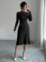Rochie Midi Tricotata Stella Neagra