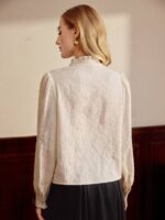 Camasa Dama Nivedita Crem cu Funda - imagine 2
