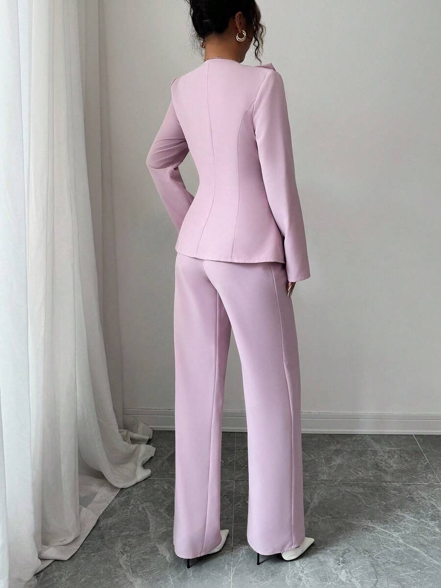 15 Compleu cu Pantalon Sarah Lila - imagine 2