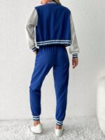 Trening Dama Juno Albastru cu Maneci Albe - imagine 2