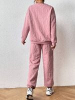 Compleu cu Pantalon Adelana Roz - imagine 2