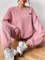 Compleu cu Pantalon Adelana Roz