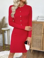 Compleu cu Rochie Scurta Rally Rosu - imagine 4