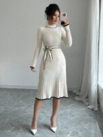 Rochie Midi Tricotata Stella Crem