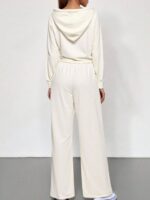 Compleu cu Pantalon Medeea Crem - imagine 2