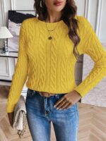 Pulover Tricotat Tatiana Galben - imagine 3