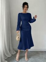 Rochie Midi Kristal Bleumarin