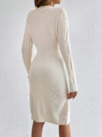 Rochie Scurta Tricotata Ivanka Alba - imagine 2