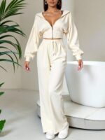 Compleu cu Pantalon Medeea Crem