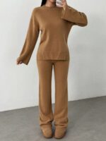Compleu Tricotat cu Pantalon Asma Maro