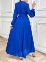 Rochie Lunga Jaina Albastra Plisata - imagine 2