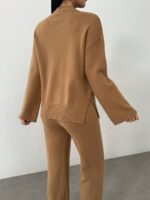 Compleu Tricotat cu Pantalon Asma Maro - imagine 3