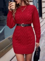 Rochie Scurta Tricotata Lucia Grena - imagine 3