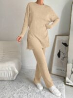 Compleu Pantalon Brenda Crem din Bumbac