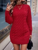 Rochie Scurta Tricotata Lucia Grena