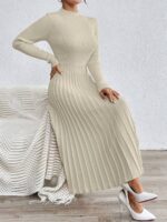 Rochie Midi Tricotata Erika Bej - imagine 3