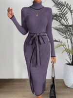 Rochie Midi Tricotata Adriela Violet