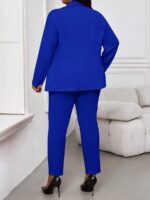 Compleu cu Pantalon Freia Albastru - Marimi Mari - imagine 2