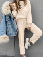 Compleu cu Pantalon Toscana Crem - imagine 3