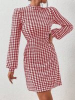 Rochie Scurta Imre Alba cu Print Grena
