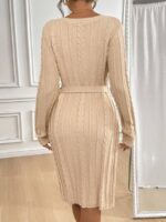 Rochie Scurta Tricotata Nelma Crem - imagine 2